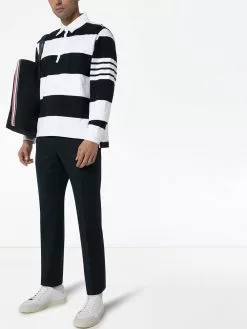 Thom Browne 4-stripe sleeve polo shirt