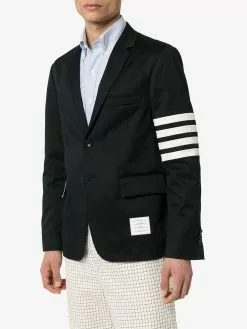 Thom Browne Unconstructed 4 Bar single breasted blazer blazers of men 7 Thom Browne unconstructed 4-Bar single-breasted blazer