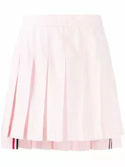 Thom Browne seersucker pleated miniskirt