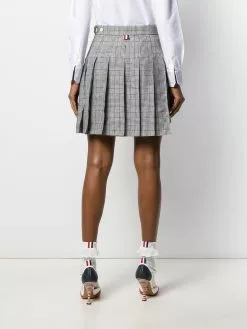 Thom Browne crisp linen pleated miniskirt