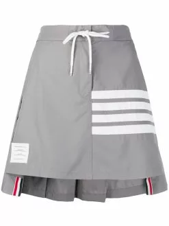 Thom Browne flyweight tech pleated 4-Bar miniskirt
