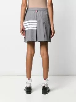 Thom Browne flyweight tech pleated 4-Bar miniskirt