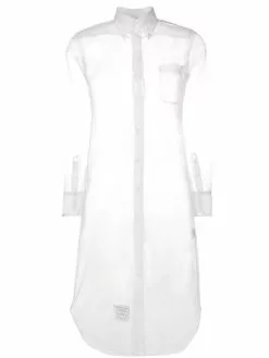 Thom Browne sheer mid-length shirt dress