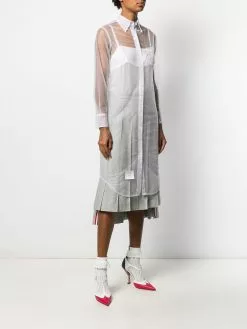 Thom Browne sheer mid-length shirt dress