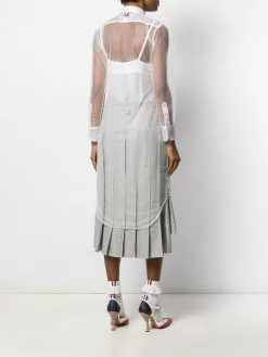 Thom Browne sheer mid-length shirt dress