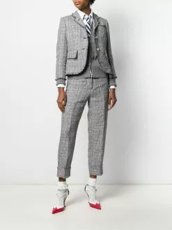 Thom Browne check print cropped trousers