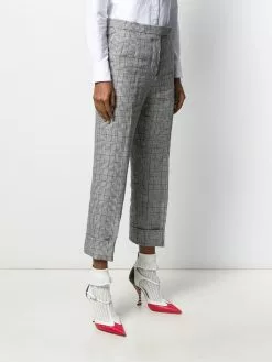 Thom Browne Check print cropped trousers cropped pants of women 9 Thom Browne check print cropped trousers