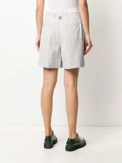 Thom Browne high-waist seersucker shorts