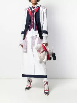 Thom Browne Hector Jr. seersucker-print bag