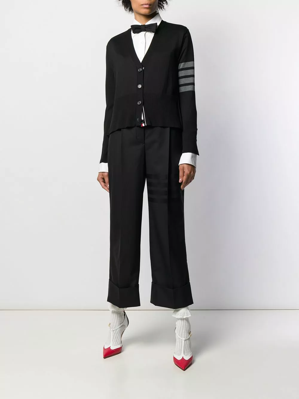 Thom Browne 4 Bar high waisted trousers cropped pants of women 2 Thom Browne 4-Bar high-waisted trousers