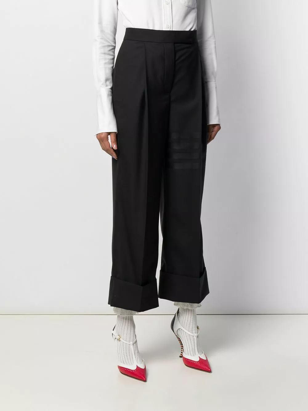 Thom Browne 4 Bar high waisted trousers cropped pants of women 3 Thom Browne 4-Bar high-waisted trousers