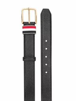 Thom Browne striped loop pebbled belt