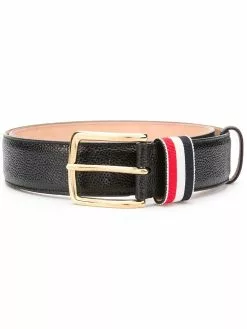 Thom Browne striped loop pebbled belt