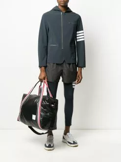 Thom Browne lightweight tech hooded 4-Bar jacket
