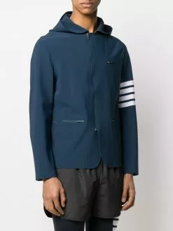 Thom Browne Lightweight tech hooded 4 Bar jacket performance track jackets of men 7 Thom Browne lightweight tech hooded 4-Bar jacket