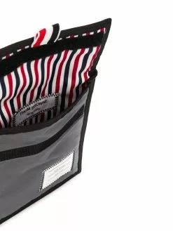 Thom Browne ripstop touch-strap neck pouch