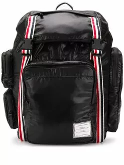 Thom Browne tricolour webbing ripstop backpack