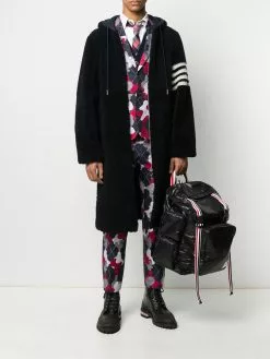 Thom Browne tricolour webbing ripstop backpack