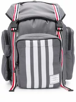 Thom Browne 4-Bar tricolour webbing ripstop backpack