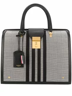 Thom Browne 4-Bar Prince of Wales check Mr. Thom tote