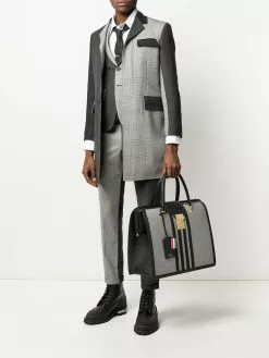 Thom Browne 4-Bar Prince of Wales check Mr. Thom tote