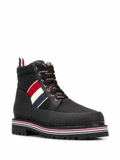 Thom Browne all terrain tricolour stripe ankle boots