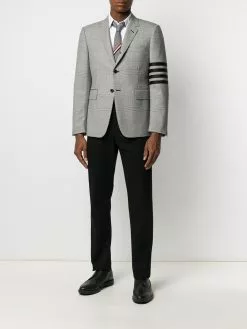 Thom Browne Prince of Wales 4-Bar sport blazer