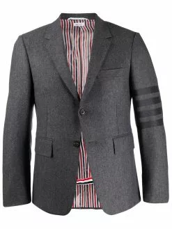Thom Browne flannel classic tonal 4-bar sport blazer