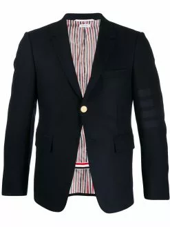 Thom Browne tonal 4-Bar flannel blazer