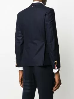 Thom Browne tonal 4-Bar flannel blazer