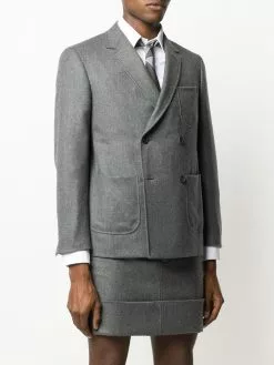 Thom Browne double-breasted flannel sack jacket