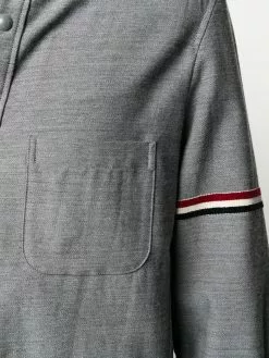Thom Browne tricolour velvet stripe shirt jacket