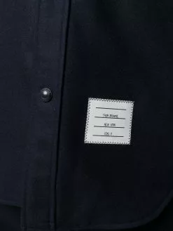 Thom Browne flannel tonal 4-Bar shirt jacket
