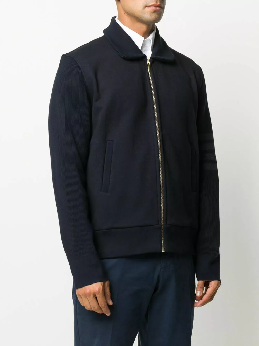 Thom Browne 4 Bar zip up cardigan jackets of men 3 Thom Browne 4-Bar zip-up cardigan