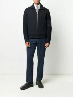 Thom Browne 4-Bar zip-up cardigan