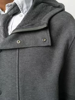 Thom Browne tonal 4-Bar hooded jacket