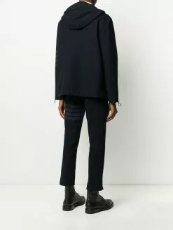 Thom Browne tonal 4-Bar hooded jacket