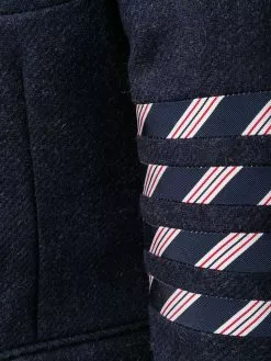 Thom Browne seamed 4-Bar silk stripe blazer