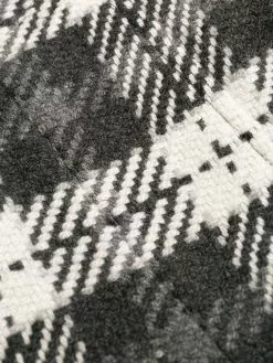 Thom Browne tartan check tweed coat