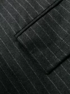 Thom Browne chalk-stripe Chesterfield overcoat