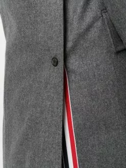 Thom Browne tonal 4-Bar Chesterfield overcoat