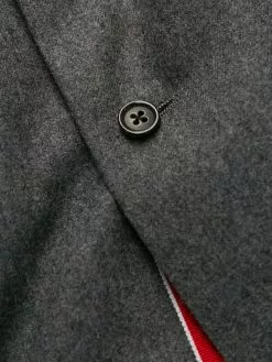 Thom Browne tonal 4-Bar Chesterfield overcoat