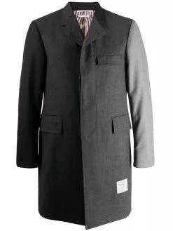 Thom Browne Fun-Mix super 120s Chesterfield overcoat