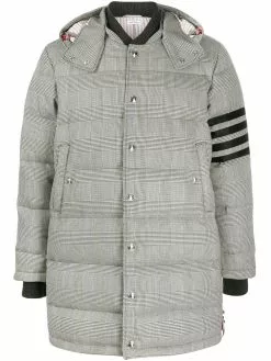 Thom Browne Prince of Wales check padded coat