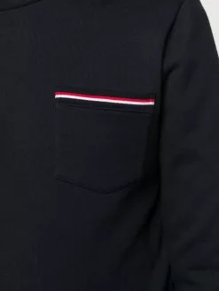 Thom Browne loopback stripe pocket sweatshirt