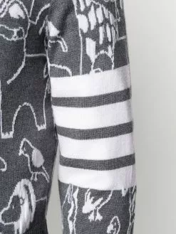 Thom Browne 4-Bar animal intarsia jumper