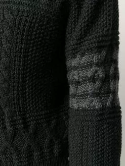 Thom Browne Aran cable tonal 4-Bar jumper