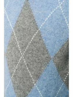 Thom Browne argyle ribbed V-neck jumper