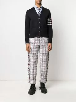 Thom Browne 4-Bar Lion Icon jacquard cardigan