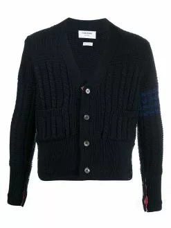 Thom Browne Aran cable 4-Bar cardigan